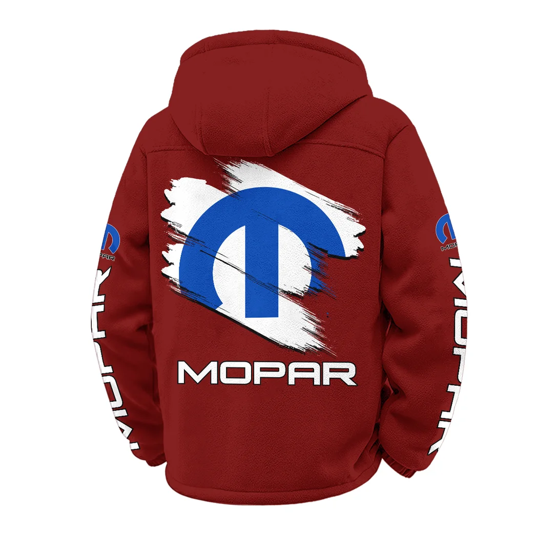 Classic Auto Enthusiasts Winter Fleece Jacket, Cold Weather Hiking Fleece HVN1452MO - Wine - Image 3