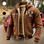 Luxury Coupe Fleece-Lined Hooded Jacket, Cold-Snap Defense Jacket HVN1452PO - brown
