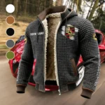 Luxury Coupe Fleece-Lined Hooded Jacket, Cold-Snap Defense Jacket HVN1452PO - Grey