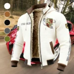 Luxury Coupe Fleece-Lined Hooded Jacket, Cold-Snap Defense Jacket HVN1452PO - White