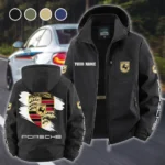 Luxury Coupe Fleece Windbreaker Jacket, Outdoor Activity Defense HVN1452PO - Black