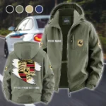 Luxury Coupe Fleece Windbreaker Jacket, Outdoor Activity Defense HVN1452PO - Green