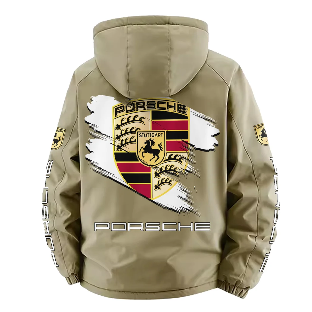 Luxury Coupe Fleece Windbreaker Jacket, Outdoor Activity Defense HVN1452PO - Khaki - Image 4