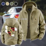 Luxury Coupe Fleece Windbreaker Jacket, Outdoor Activity Defense HVN1452PO - Khaki