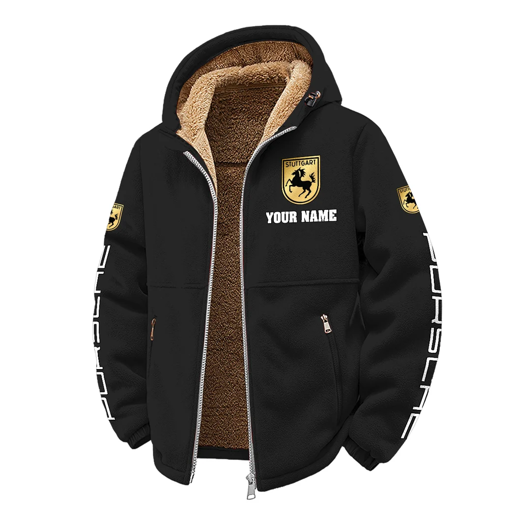 Luxury Coupe Winter Fleece Jacket, Heavyweight Plush Fleece HVN1452PO - Black - Image 2