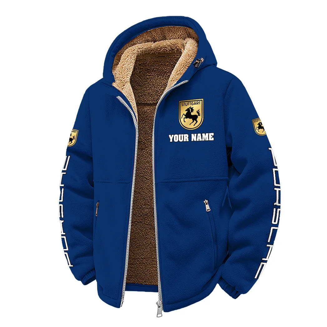 Luxury Coupe Winter Fleece Jacket, Heavyweight Plush Fleece HVN1452PO - Navy - Image 2