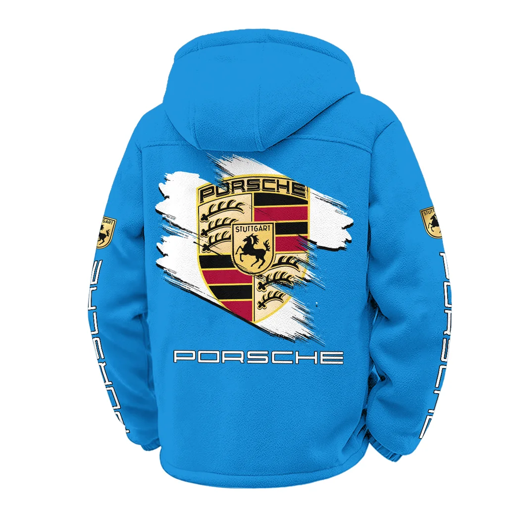 Luxury Coupe Winter Fleece Jacket, Heavyweight Plush Fleece HVN1452PO - Cyan - Image 3