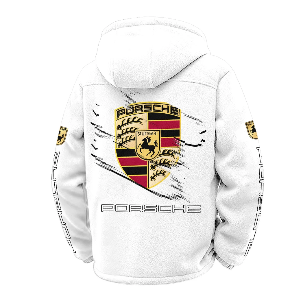 Luxury Coupe Winter Fleece Jacket, Heavyweight Plush Fleece HVN1452PO - White - Image 3