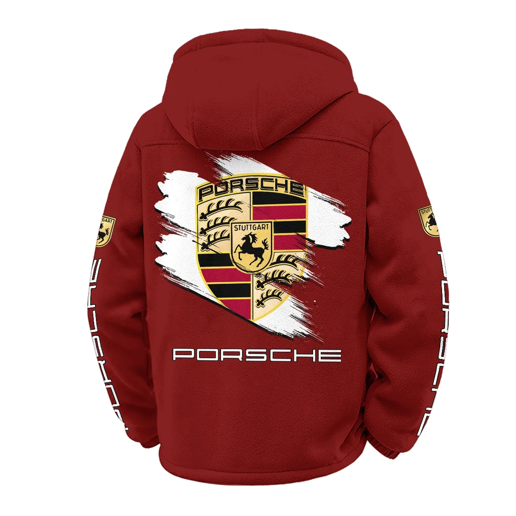 Luxury Coupe Winter Fleece Jacket, Heavyweight Plush Fleece HVN1452PO - Wine - Image 3