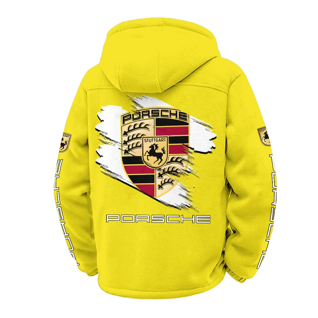 Luxury Coupe Winter Fleece Jacket, Heavyweight Plush Fleece HVN1452PO - Yellow - Image 3