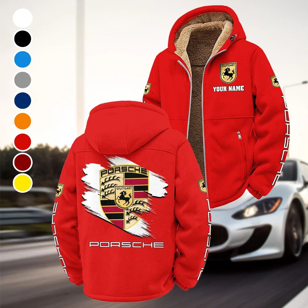 Luxury Coupe Winter Fleece Jacket, Heavyweight Plush Fleece HVN1452PO - Red