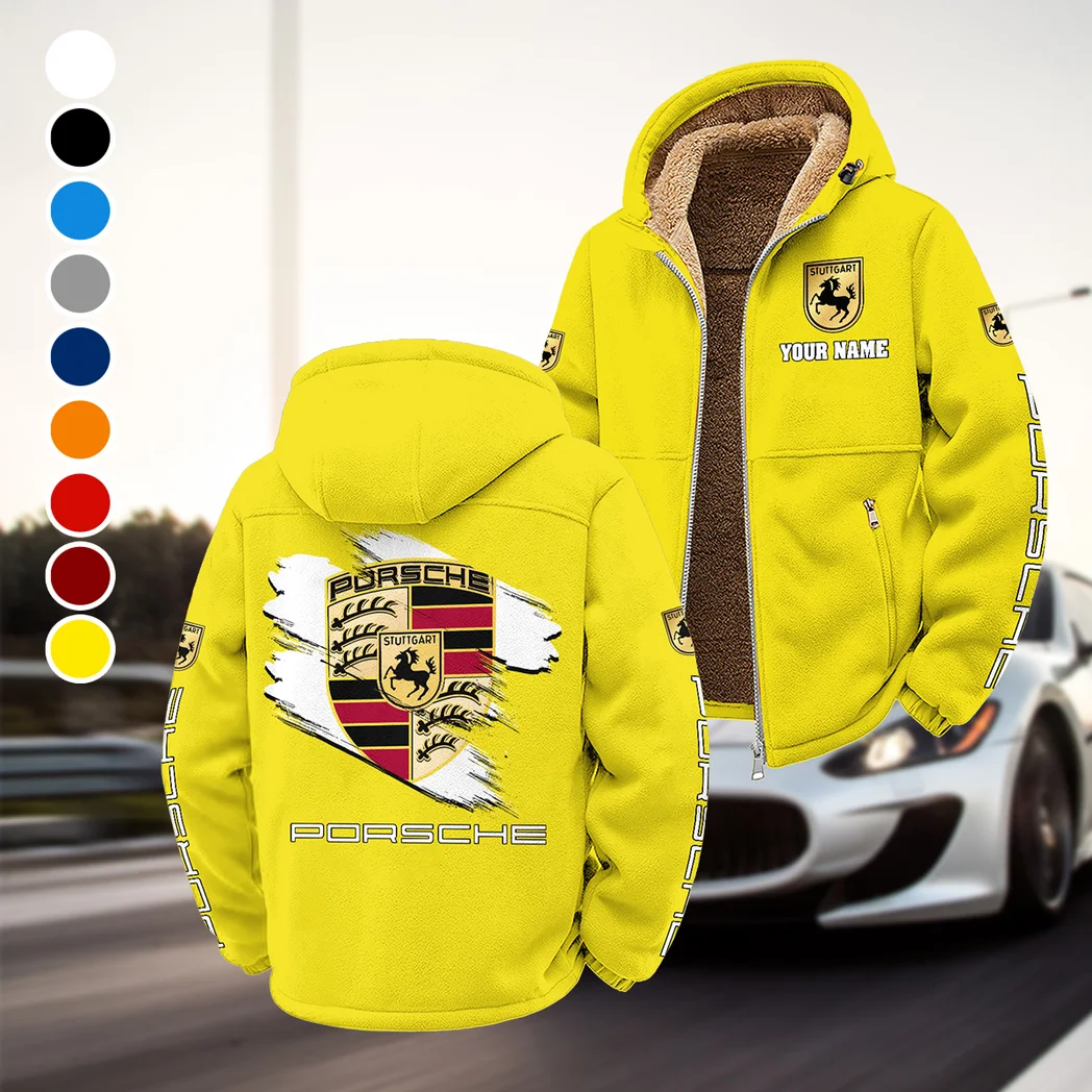 Luxury Coupe Winter Fleece Jacket, Heavyweight Plush Fleece HVN1452PO - Yellow