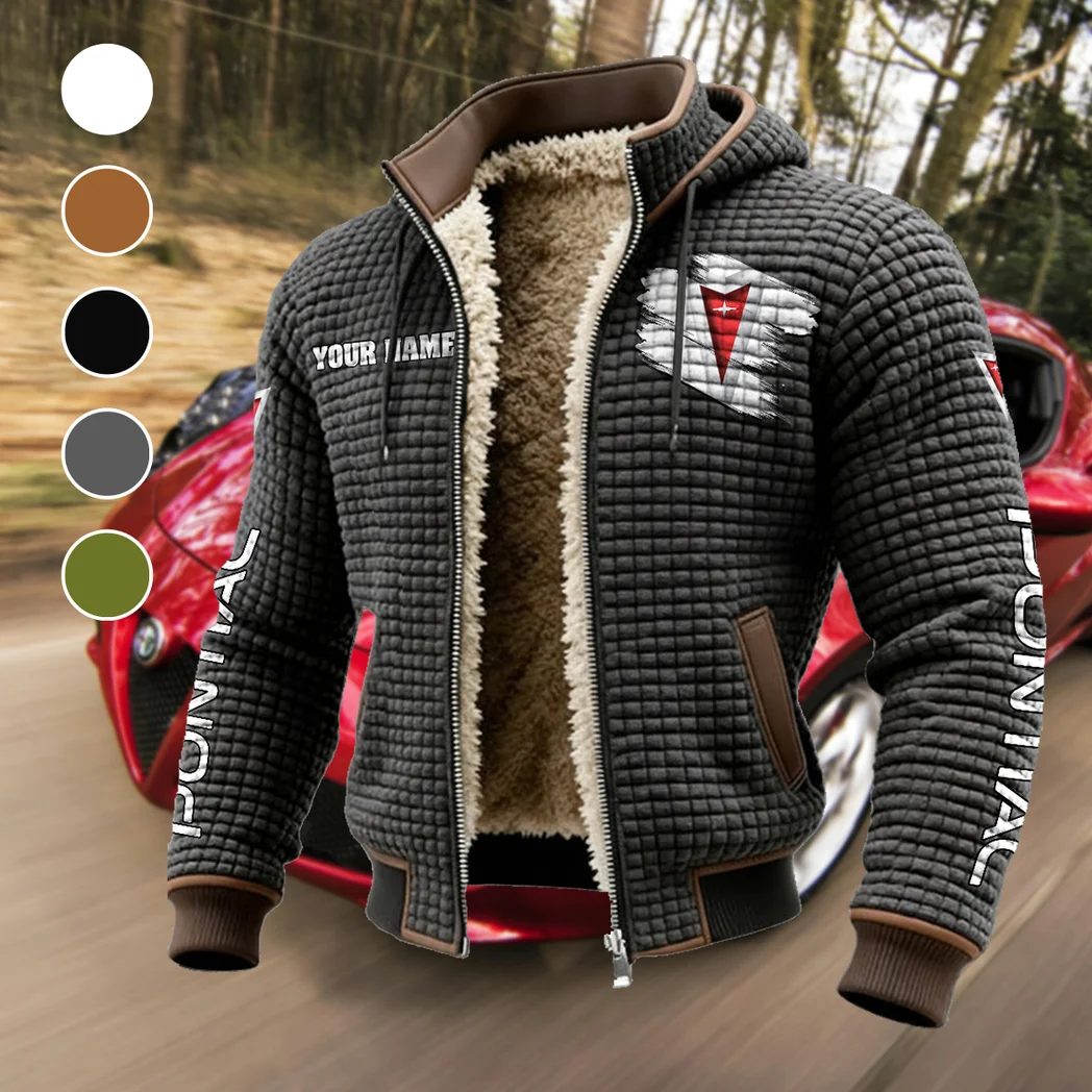 Classic American Car Fleece-Lined Hooded Jacket, Rugged Terrain Fleece Hoody HVN1452PO - Grey