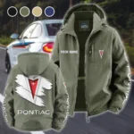 Classic American Car Fleece Windbreaker Jacket, Cozy Fleece-Lined Windbreaker HVN1452PO - Green