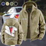 Classic American Car Fleece Windbreaker Jacket, Cozy Fleece-Lined Windbreaker HVN1452PO - Khaki