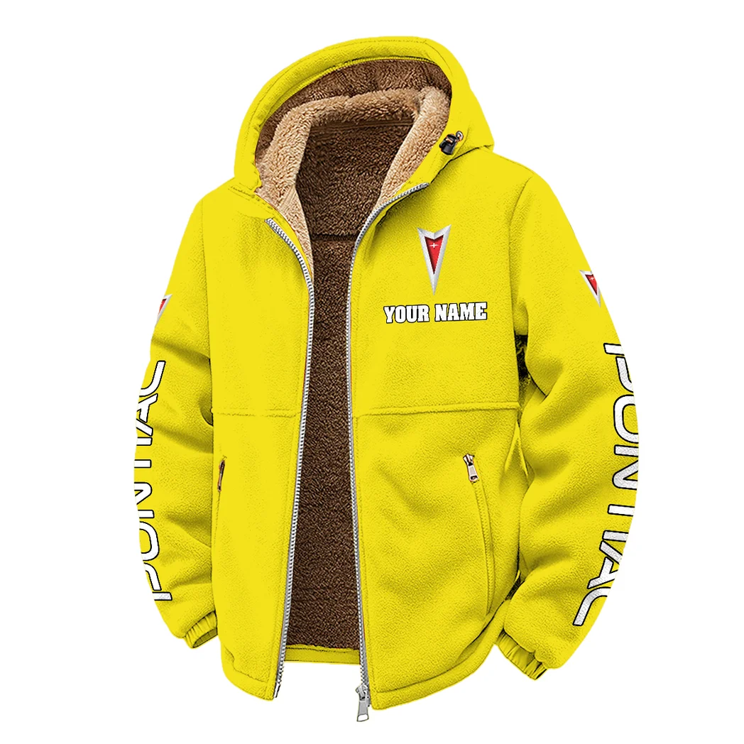 Classic American Car Winter Fleece Jacket, Brushed Interior Winter Fleece HVN1452PO - Yellow - Image 2