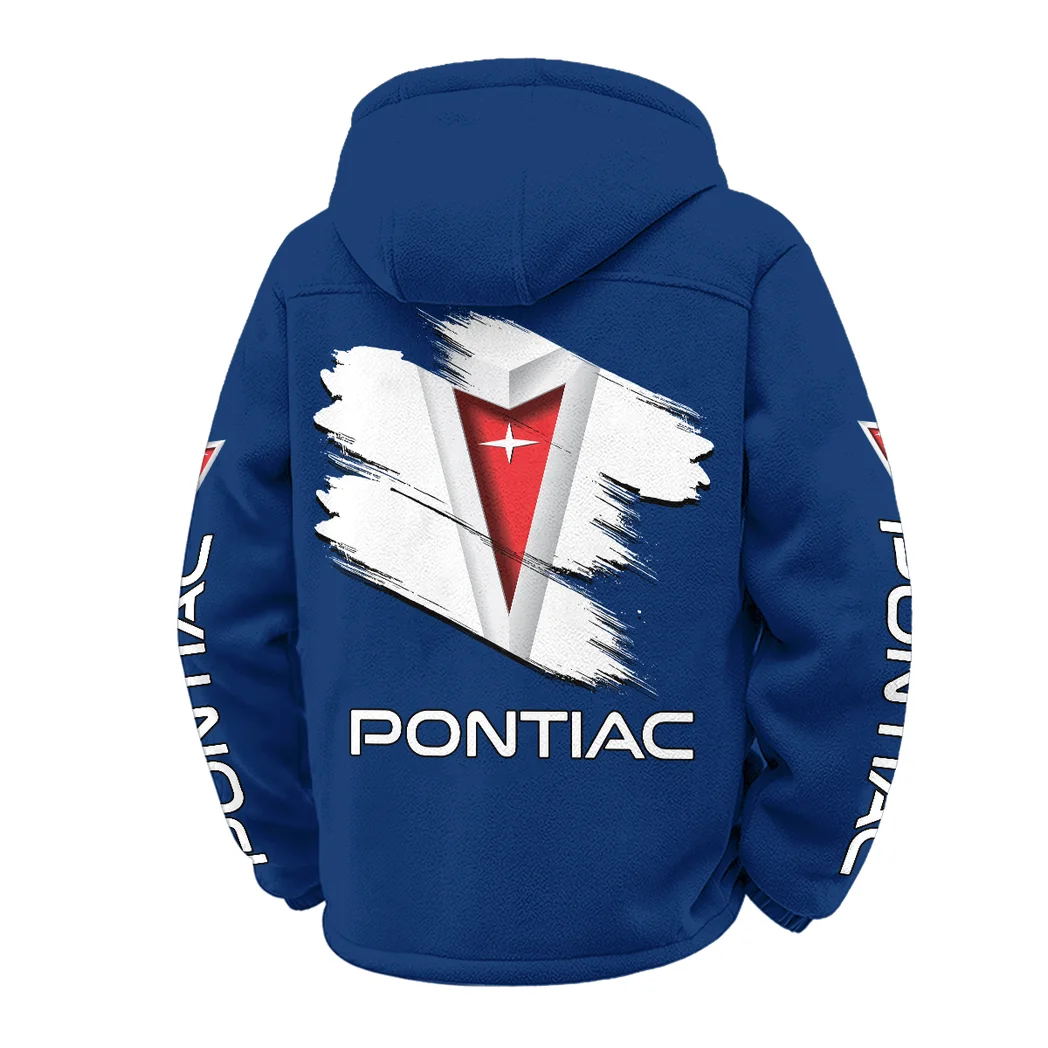 Classic American Car Winter Fleece Jacket, Brushed Interior Winter Fleece HVN1452PO - Navy - Image 3