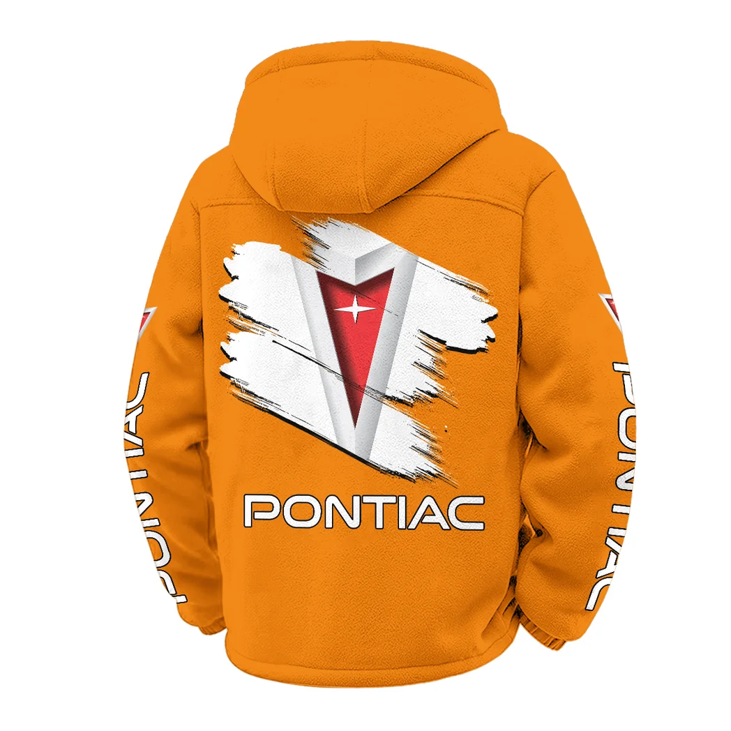 Classic American Car Winter Fleece Jacket, Brushed Interior Winter Fleece HVN1452PO - Orange - Image 3