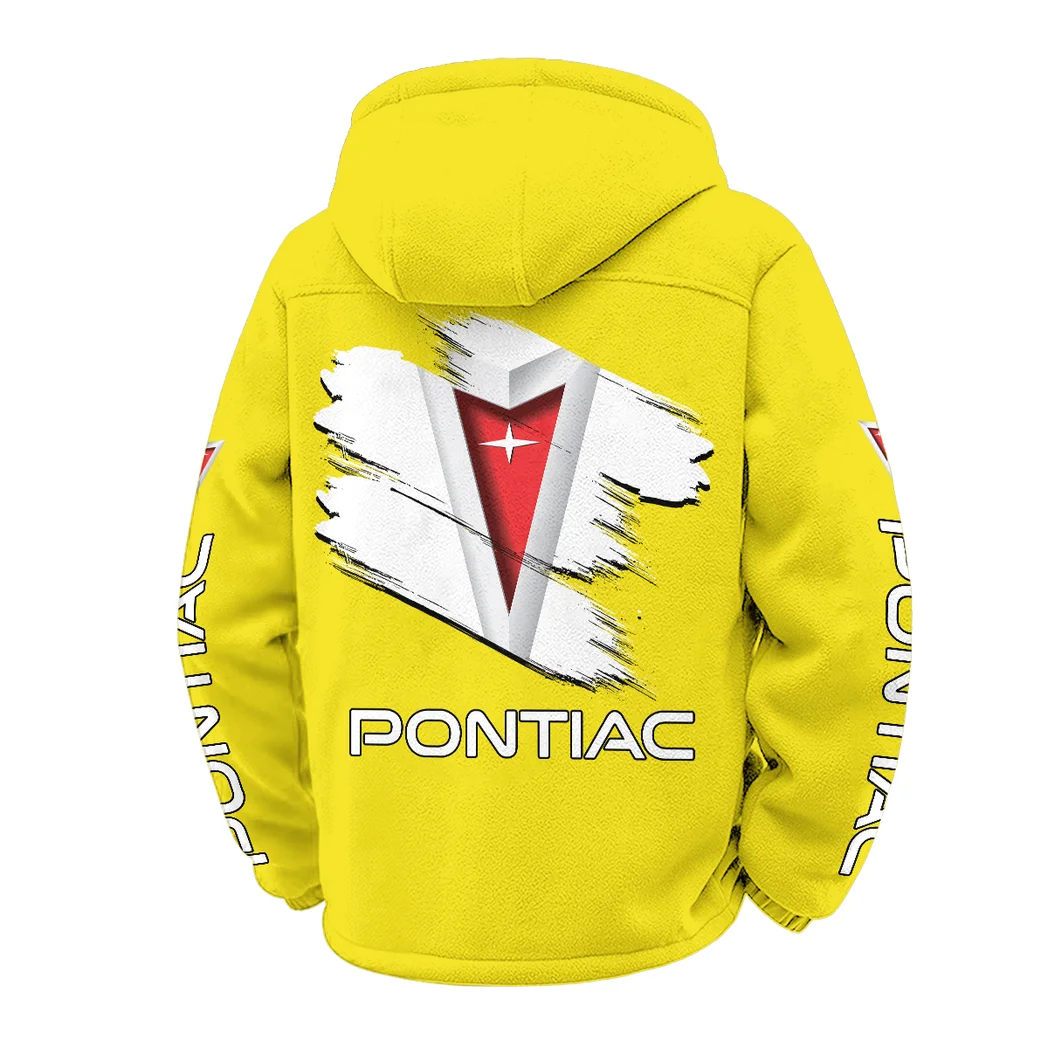 Classic American Car Winter Fleece Jacket, Brushed Interior Winter Fleece HVN1452PO - Yellow - Image 3
