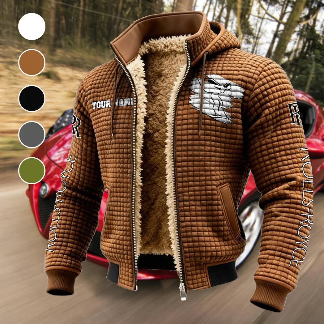 Bespoke Sedan Fleece-Lined Hooded Jacket, Ultra-Soft Plush Lined Jacket HVN1452RR - brown