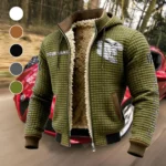 Bespoke Sedan Fleece-Lined Hooded Jacket, Ultra-Soft Plush Lined Jacket HVN1452RR - Green