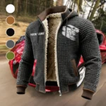 Bespoke Sedan Fleece-Lined Hooded Jacket, Ultra-Soft Plush Lined Jacket HVN1452RR - Grey