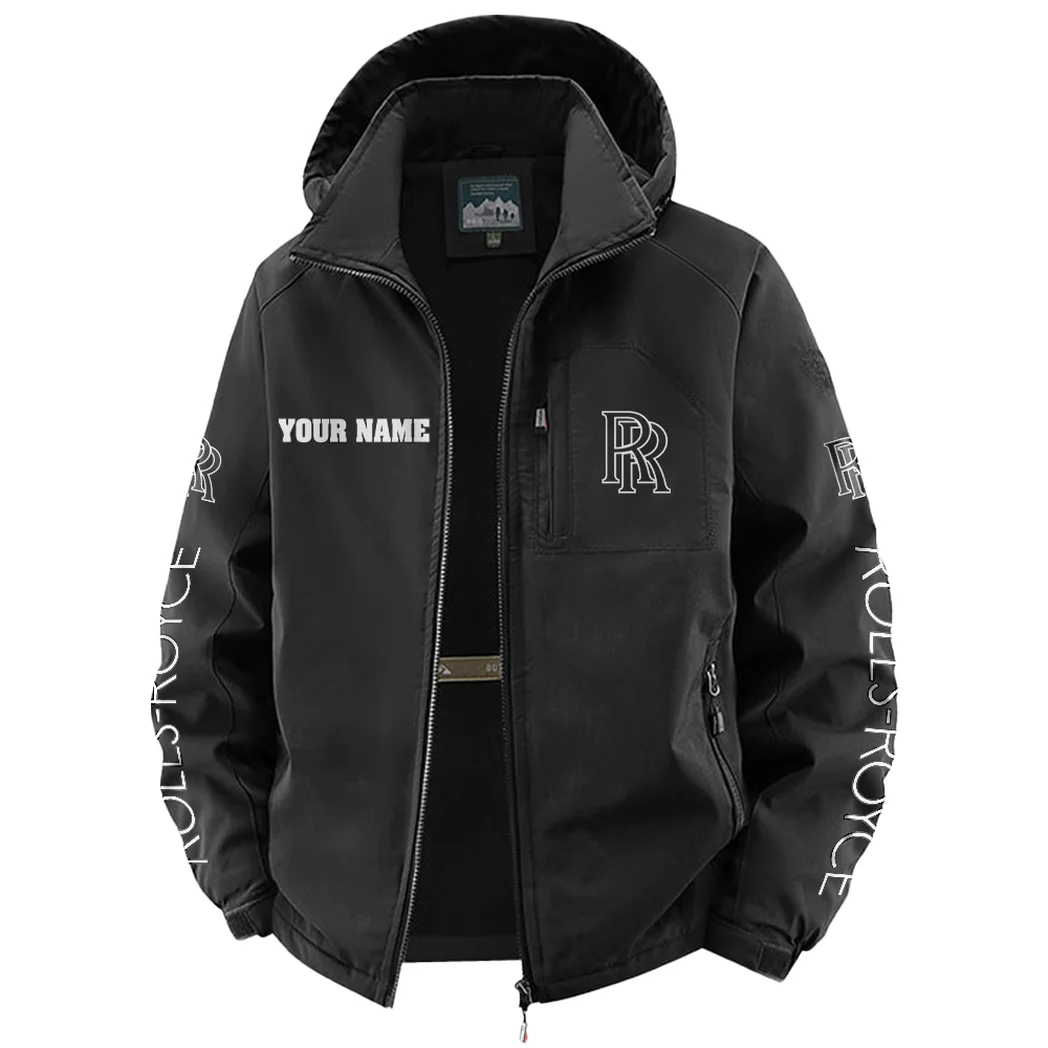 Bespoke Sedan Fleece Windbreaker Jacket, Soft-Shell Active Fleece HVN1452RR - Black - Image 2