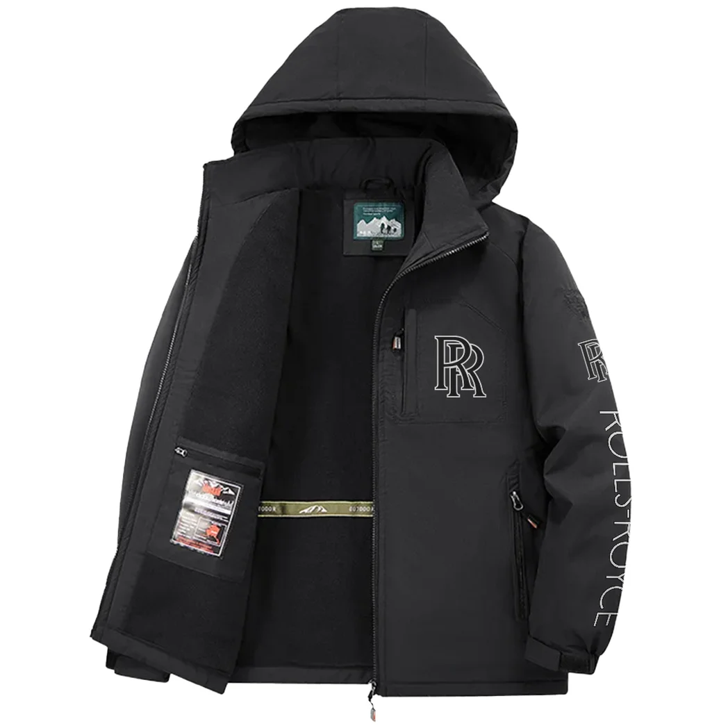 Bespoke Sedan Fleece Windbreaker Jacket, Soft-Shell Active Fleece HVN1452RR - Black - Image 3