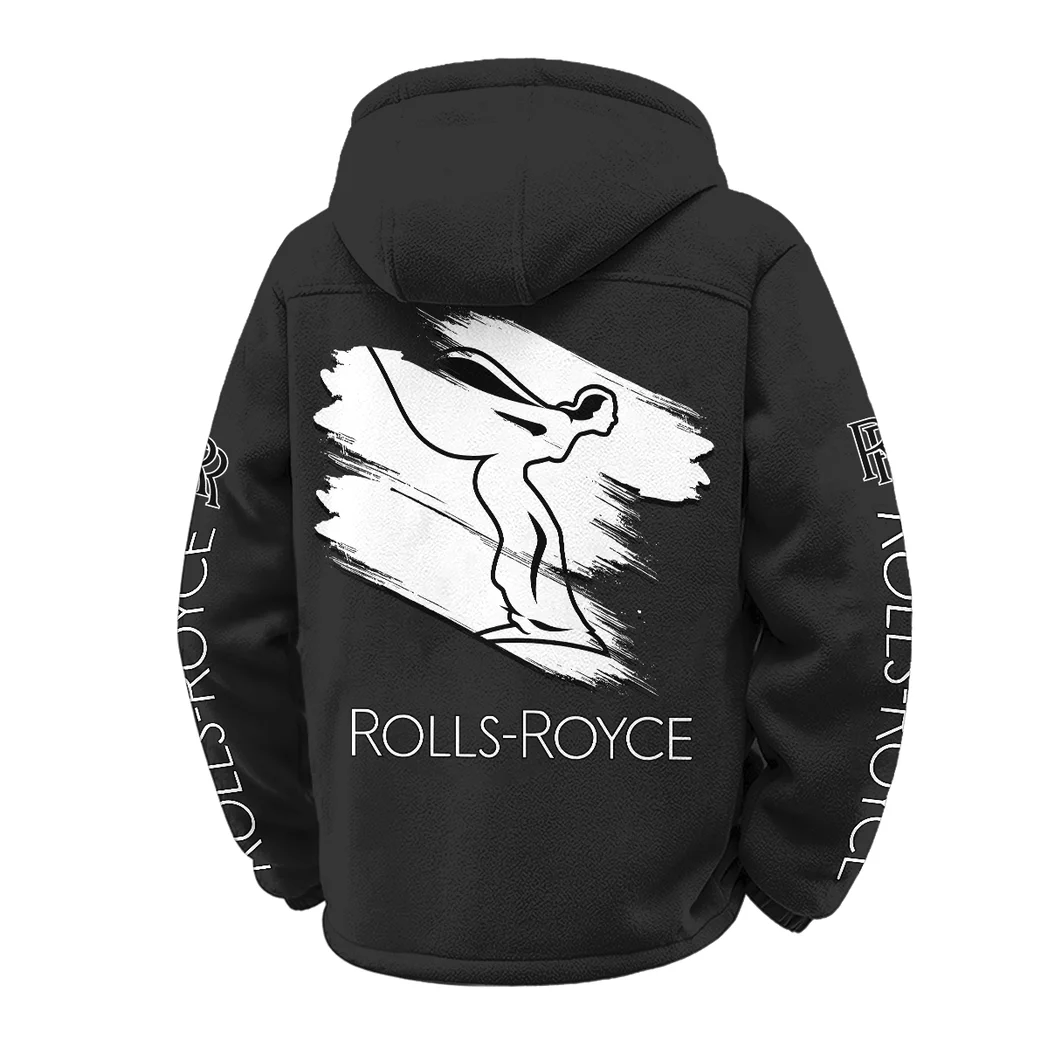 Bespoke Sedan Winter Fleece Jacket, Luxe Microfleece Pullover HVN1452RR - Black - Image 3