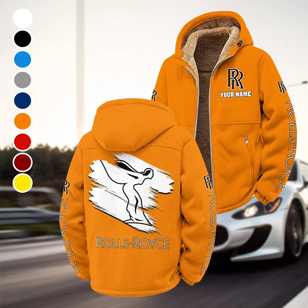 Bespoke Sedan Winter Fleece Jacket, Luxe Microfleece Pullover HVN1452RR - Orange
