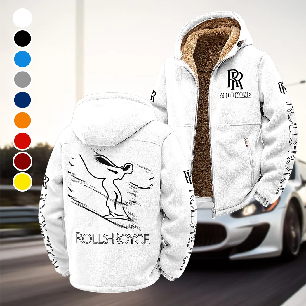 Bespoke Sedan Winter Fleece Jacket, Luxe Microfleece Pullover HVN1452RR - White