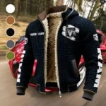 Strong Utility Pickup Fleece-Lined Hooded Jacket, Thermal Core Fleece Jacket HVN1452RT - Black