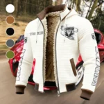 Strong Utility Pickup Fleece-Lined Hooded Jacket, Thermal Core Fleece Jacket HVN1452RT - White