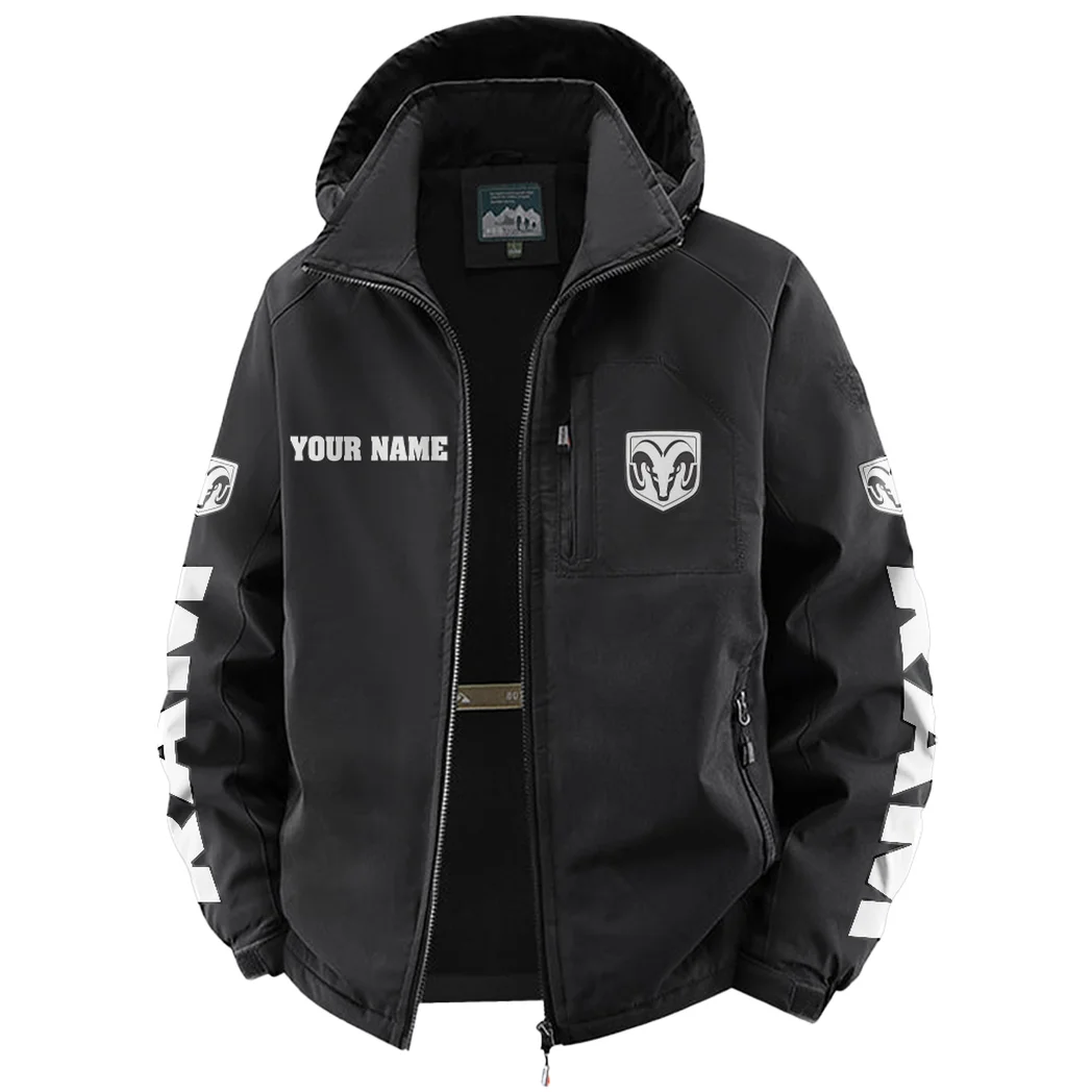Strong Utility Pickup Fleece Windbreaker Jacket, Brushed Fleece Wind-Resist Layer HVN1452RT - Black - Image 2