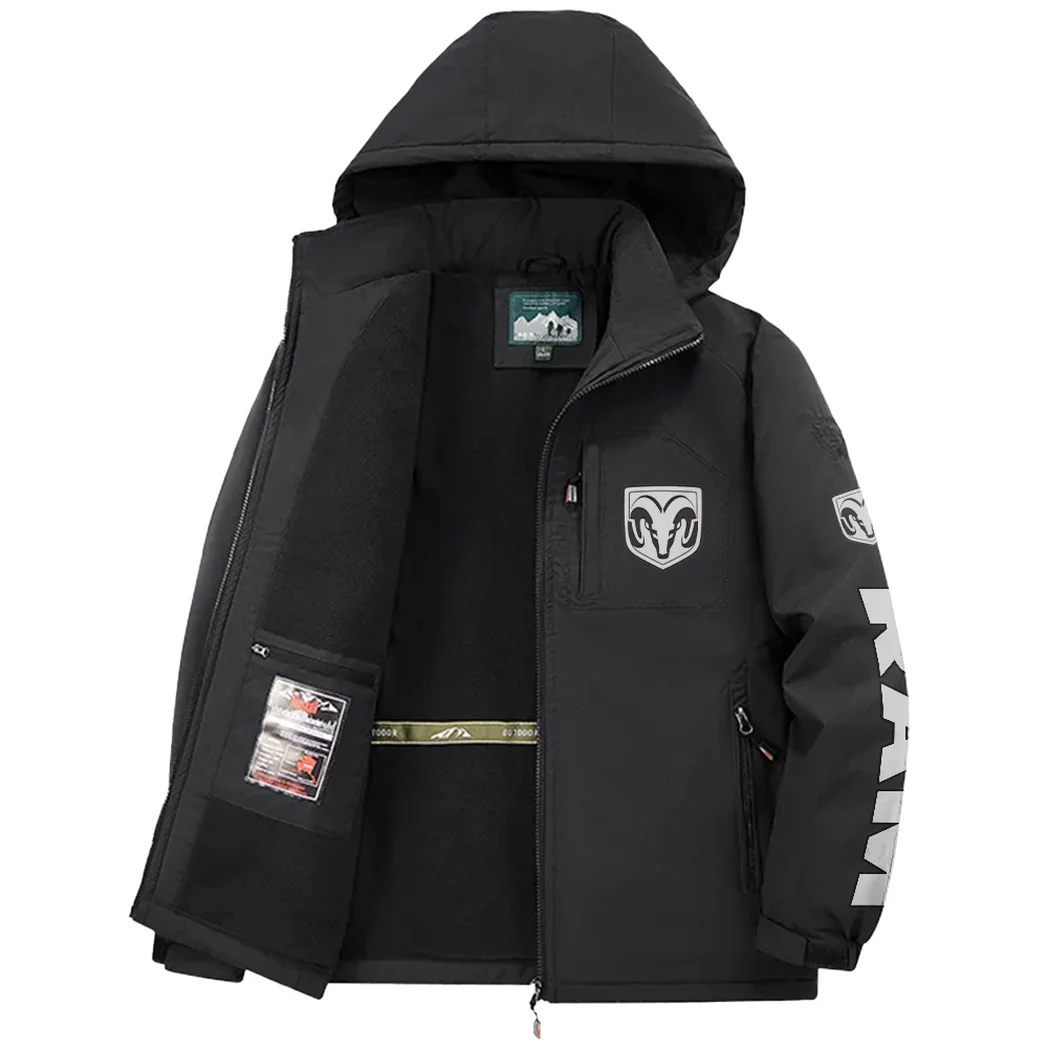 Strong Utility Pickup Fleece Windbreaker Jacket, Brushed Fleece Wind-Resist Layer HVN1452RT - Black - Image 3