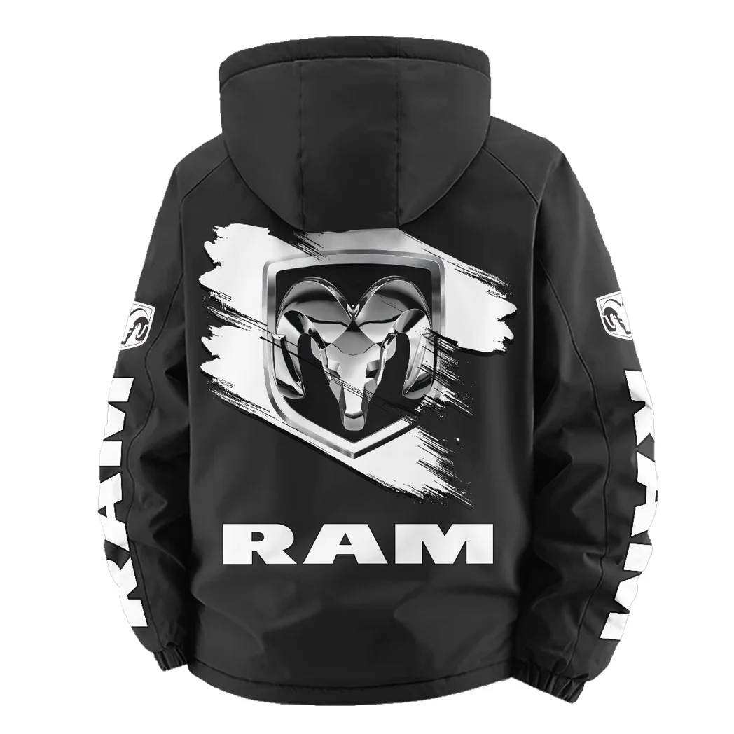 Strong Utility Pickup Fleece Windbreaker Jacket, Brushed Fleece Wind-Resist Layer HVN1452RT - Black - Image 4