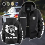 Strong Utility Pickup Fleece Windbreaker Jacket, Brushed Fleece Wind-Resist Layer HVN1452RT - Black