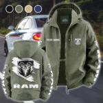 Strong Utility Pickup Fleece Windbreaker Jacket, Brushed Fleece Wind-Resist Layer HVN1452RT - Green