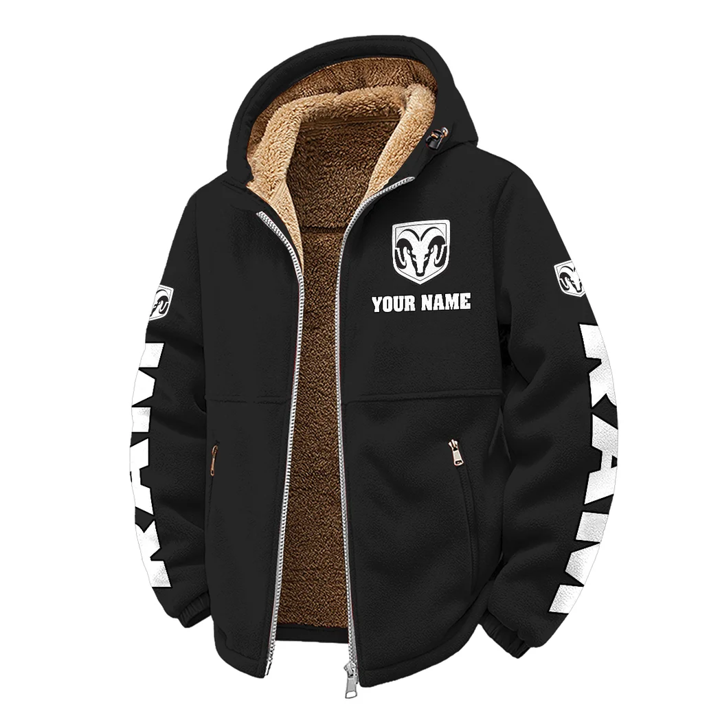 Strong Utility Pickup Winter Fleece Jacket, Anti-Pill Thermal Fleece HVN1452RT - Black - Image 2