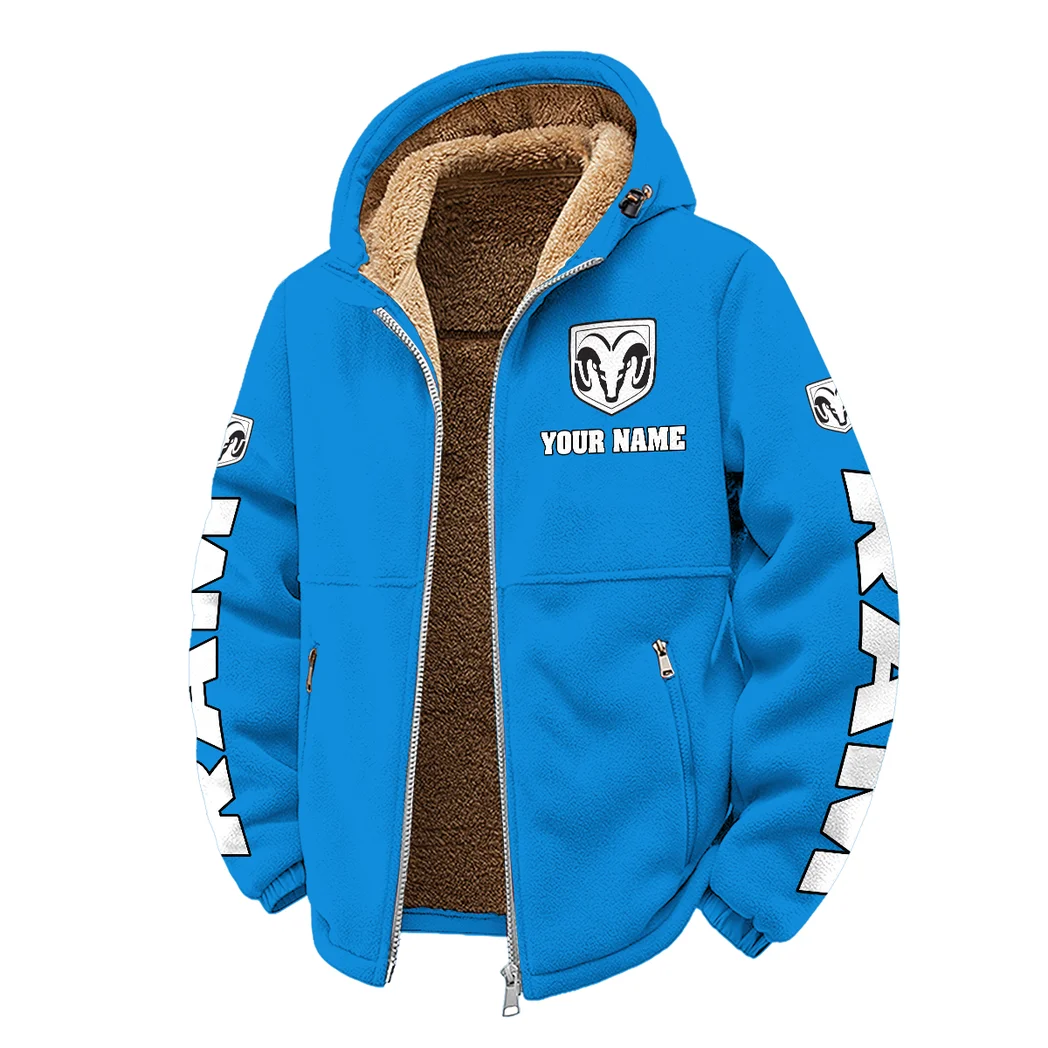 Strong Utility Pickup Winter Fleece Jacket, Anti-Pill Thermal Fleece HVN1452RT - Cyan - Image 2