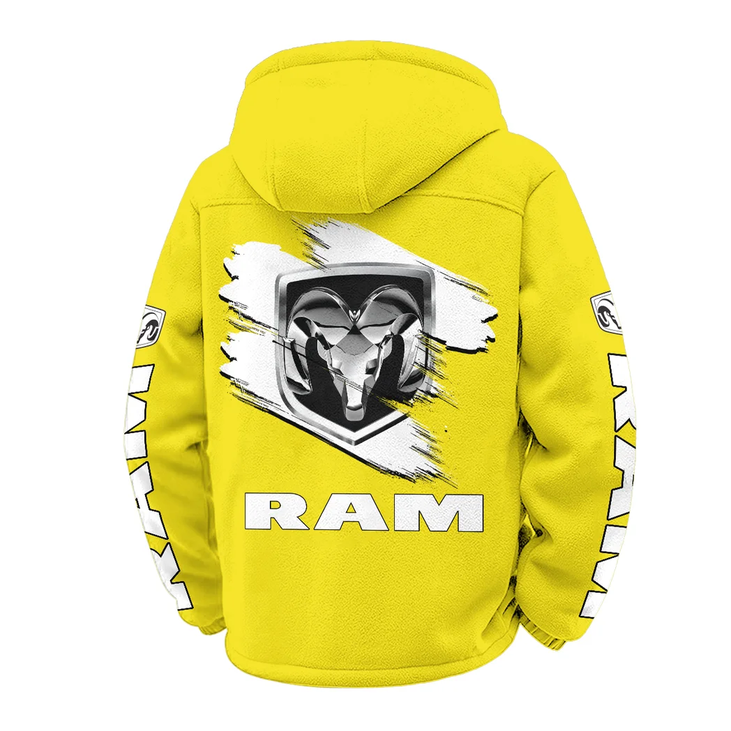 Strong Utility Pickup Winter Fleece Jacket, Anti-Pill Thermal Fleece HVN1452RT - Yellow - Image 3
