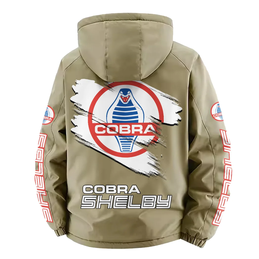 Retro-Inspired Car Fleece Windbreaker Jacket, Luxe Fleece Exterior HVN1452SH - Khaki - Image 4