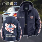 Retro-Inspired Car Fleece Windbreaker Jacket, Luxe Fleece Exterior HVN1452SH - Navy