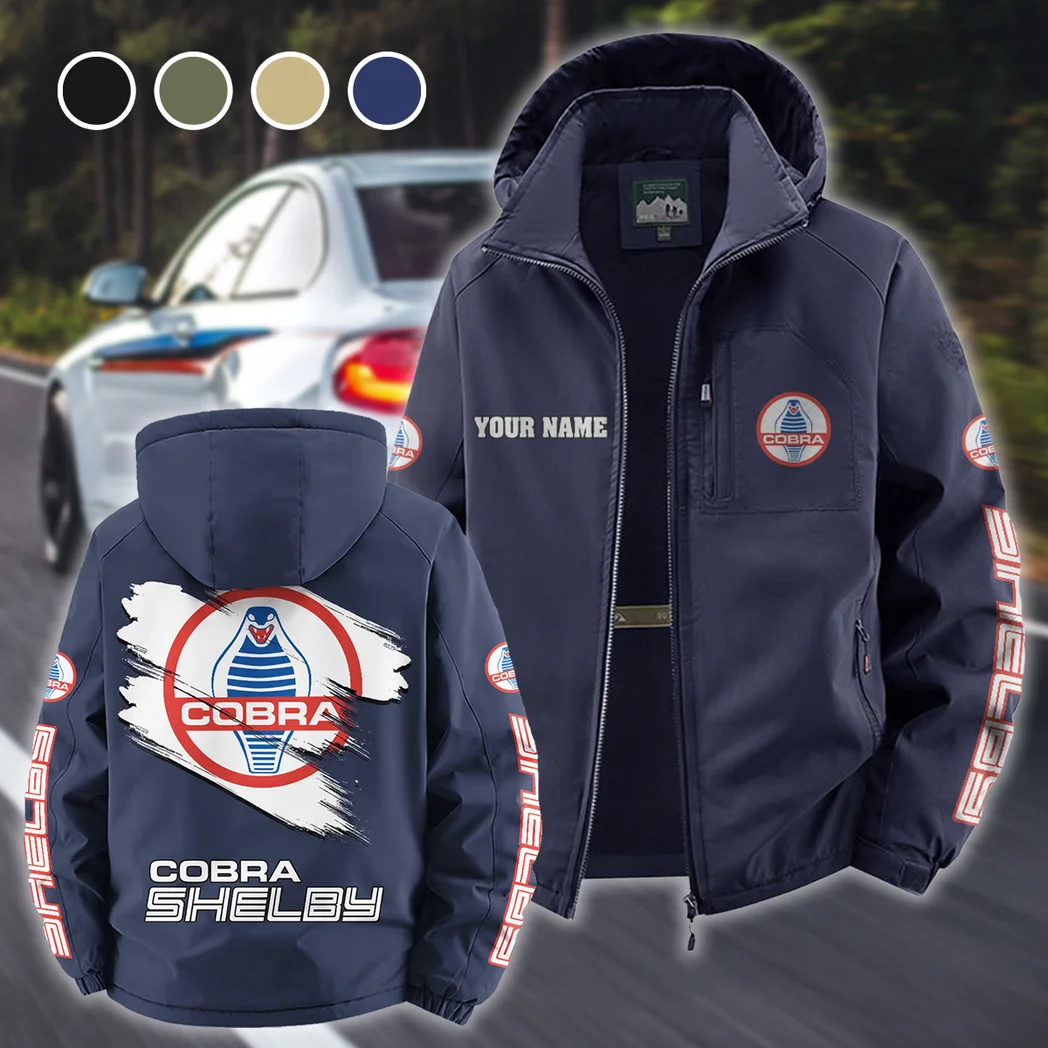 Retro-Inspired Car Fleece Windbreaker Jacket, Luxe Fleece Exterior HVN1452SH - Navy