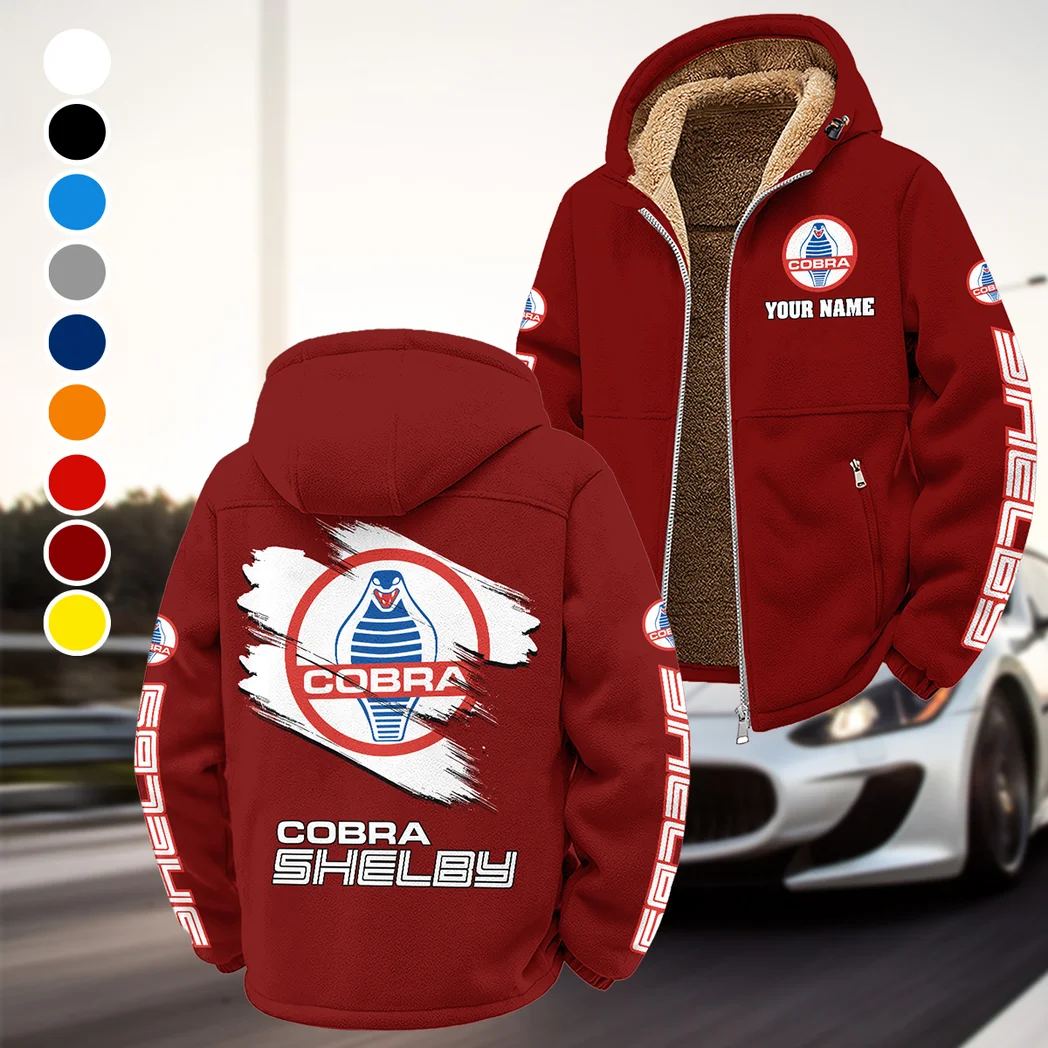 Retro-Inspired Car Winter Fleece Jacket, High-Density Comfort Fleece HVN1452SH - Wine