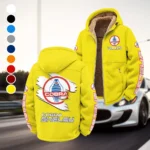 Retro-Inspired Car Winter Fleece Jacket, High-Density Comfort Fleece HVN1452SH - Yellow