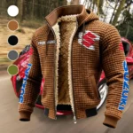 Superbike Fleece-Lined Hooded Jacket, Brushed Interior Winter Jacket HVN1452SU - brown