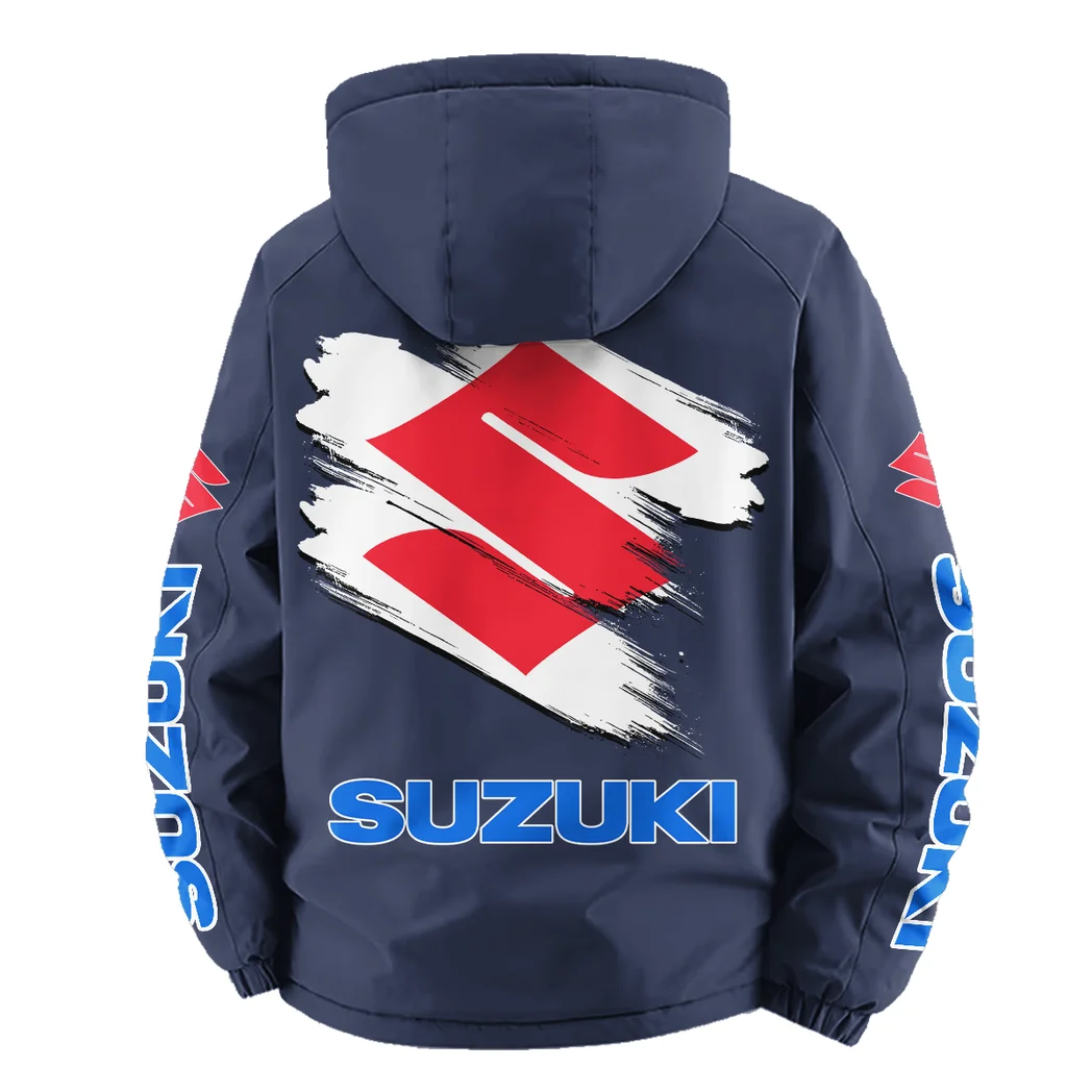 Superbike Fleece Windbreaker Jacket, Anti-Pill Wind-Blocking Fleece HVN1452SU - Navy - Image 4