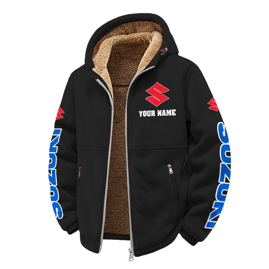 Superbike Winter Fleece Jacket, Warm Core Loft Fleece HVN1452SU - Black - Image 2