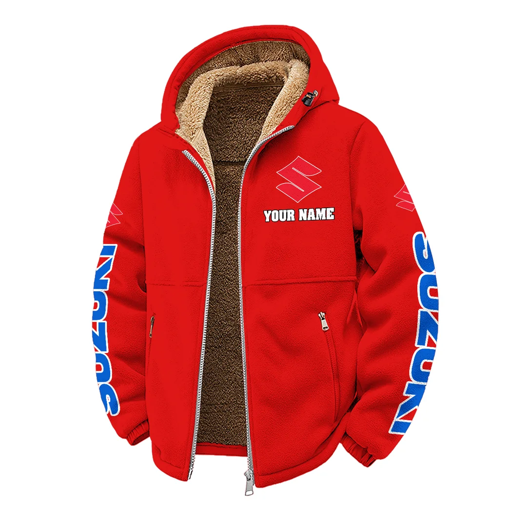 Superbike Winter Fleece Jacket, Warm Core Loft Fleece HVN1452SU - Red - Image 2